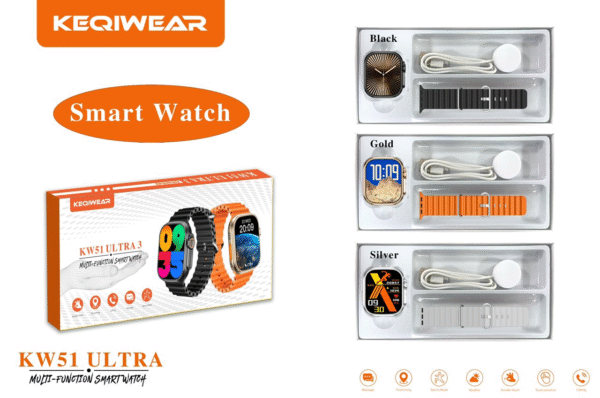 KW 51 ultra 3 smart watch-Black