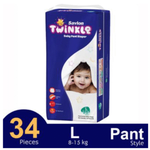 Savlon Twinkle Pant System Baby Diaper 8-15kg 34pcs Pack Front View