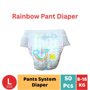 Rainbow Pant System Loose Baby Diaper 50 pcs